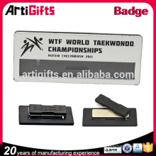 Wholesale alibaba cheap custom metal badge pin name badge